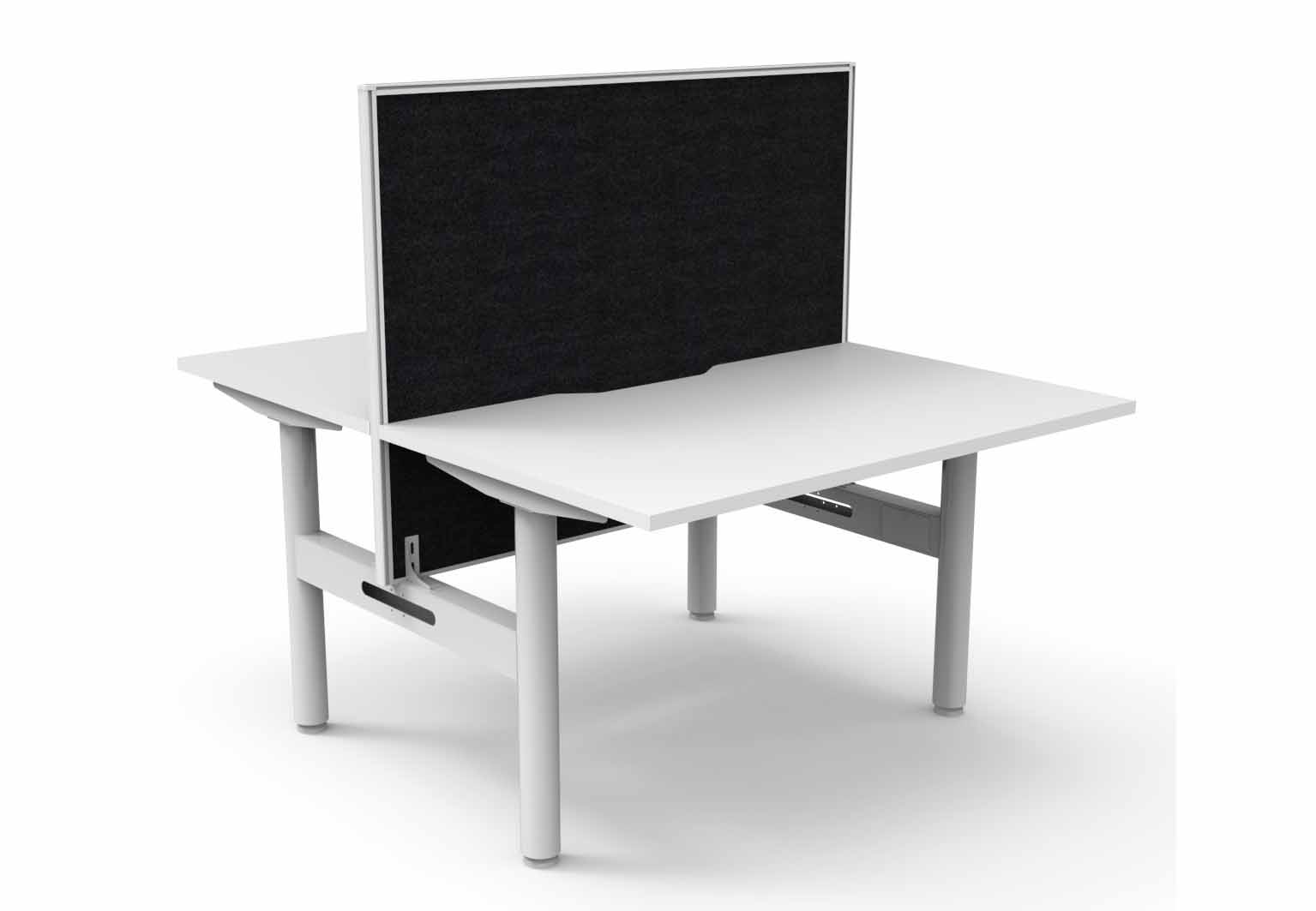Halo Static 2 Person Double Sided Workstation - with Screen